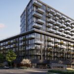 Exterior view of ClockWork at Upper Joshua Creek condos