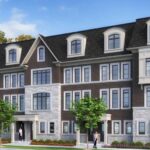Exterior of Uptown Oakville townhomes during the day
